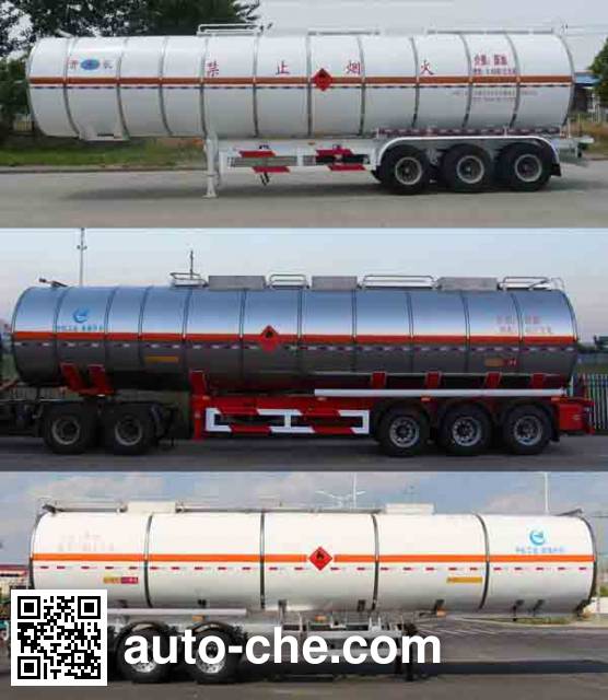 Kaile AKL9409GRY flammable liquid aluminum tank trailer