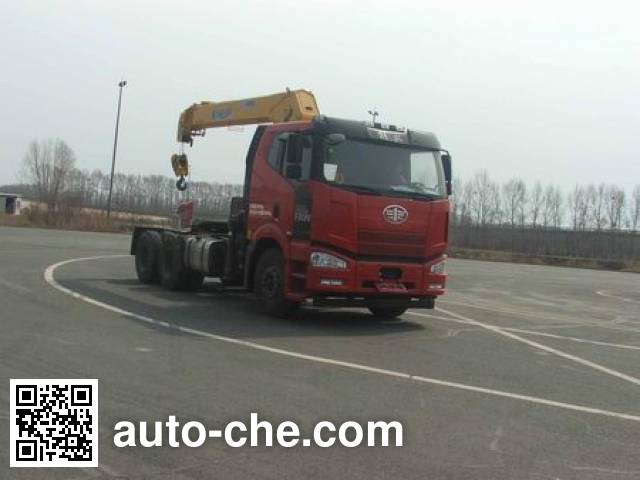 FAW Jiefang CA5250JQQP66K2L1T1A1E5 tractor unit mounted loader crane
