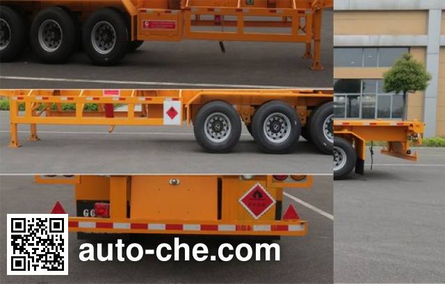 Chanzhu FHJ9400TWY dangerous goods tank container skeletal trailer