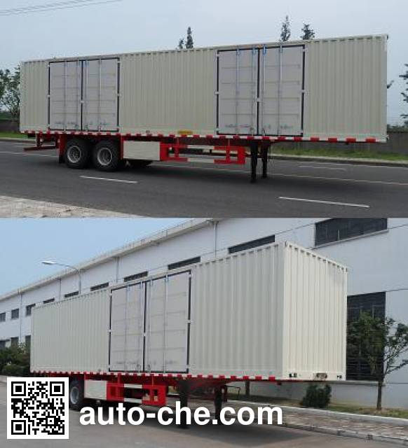 FAW Fenghuang FXC9350XXY box body van trailer