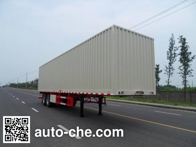 FAW Fenghuang FXC9350XXY box body van trailer
