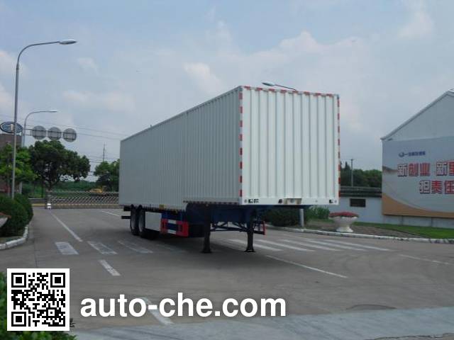 FAW Fenghuang FXC9351XXY box body van trailer