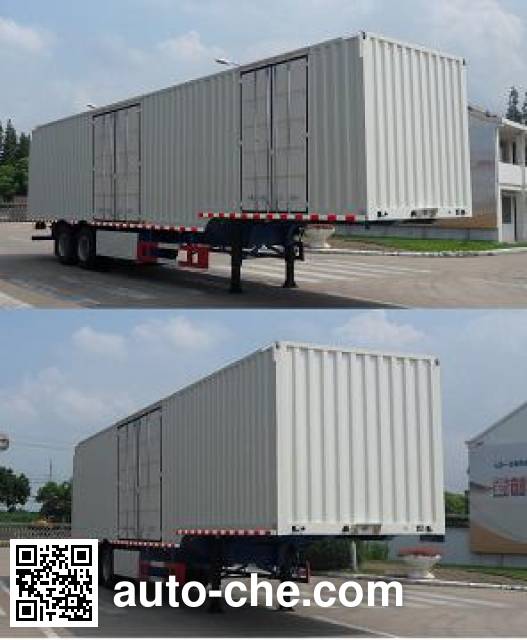 FAW Fenghuang FXC9351XXY box body van trailer