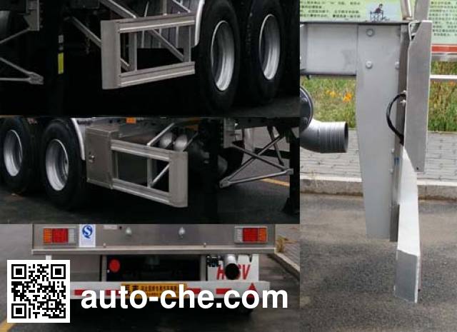 Changhua HCH9406GRY flammable liquid aluminum tank trailer