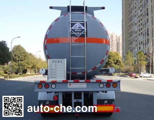 Hongzhou HZZ9401GFW corrosive materials transport tank trailer