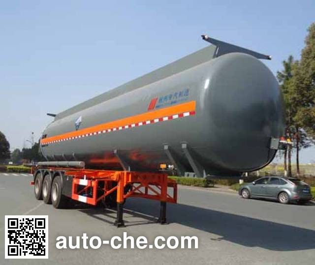 Hongzhou HZZ9403GFW corrosive materials transport tank trailer