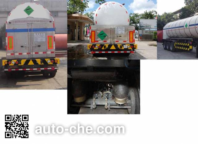 Jiuyuan KP9400GYU carbon dioxide transport tank trailer