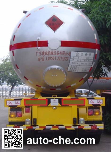 Jiuyuan KP9405GYQBA liquefied gas tank trailer