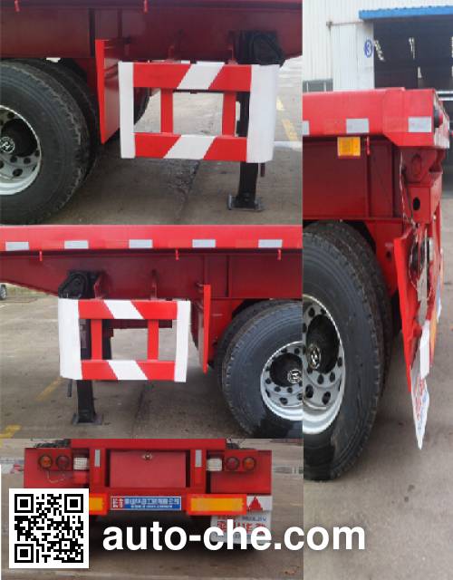 Huasheng Shunxiang LHS9350ZZXP flatbed dump trailer
