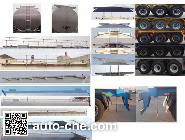 Jinbi PJQ9402GFW corrosive materials transport tank trailer
