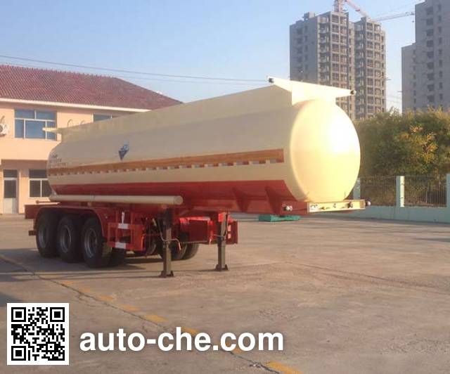 Huachang QDJ9404GFW corrosive materials transport tank trailer