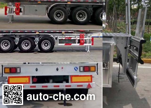 Wanshida SDW9407GRYA flammable liquid aluminum tank trailer