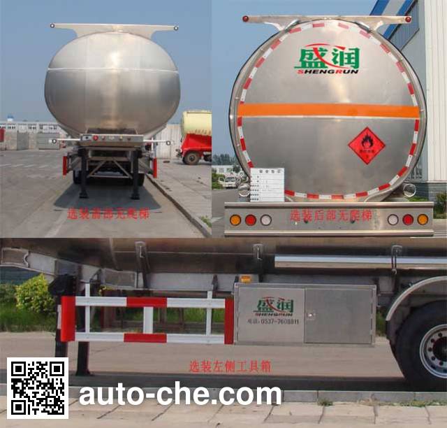 Shengrun SKW9405GRYL flammable liquid aluminum tank trailer