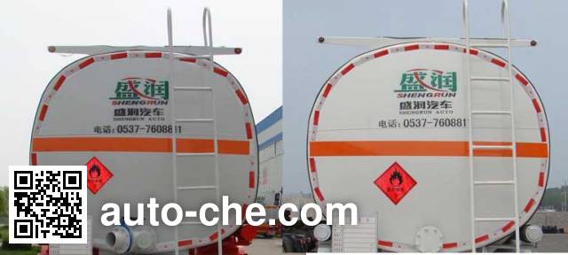 Shengrun SKW9405GRYL flammable liquid aluminum tank trailer