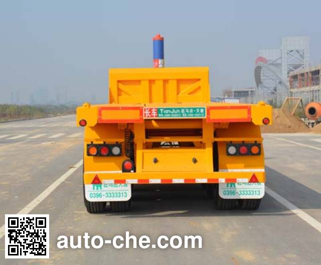 Tianjun Dejin TJV9400ZZXPE flatbed dump trailer
