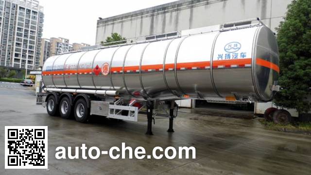 Xingyang XYZ9409GRY flammable liquid aluminum tank trailer