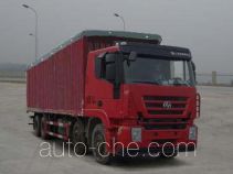 SAIC Hongyan CQ5315CPYHTG466V soft top box van truck