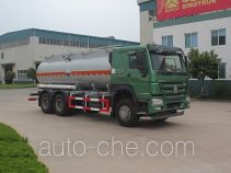 绿叶牌JYJ5257GFWD型腐蚀性物品罐式运输车