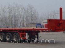 山东省蒙阴县拖车厂有限公司制造的平板自卸半挂车