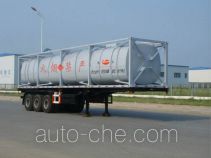 Jinbi PJQ9402GHY chemical liquid transport frame tank trailer