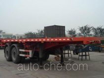 Container transport flatbed trailer