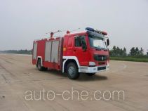 苏捷牌SJD5190TXFGP65L型干粉泡沫联用消防车